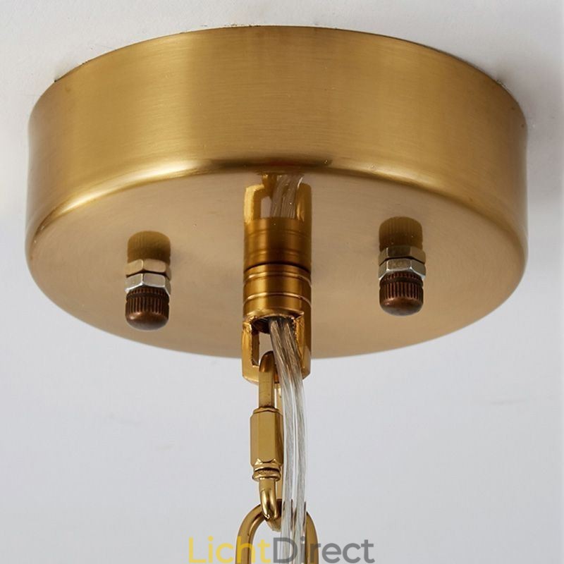 Moderne glazen hanglamp decoratie brons goud kroonluchter