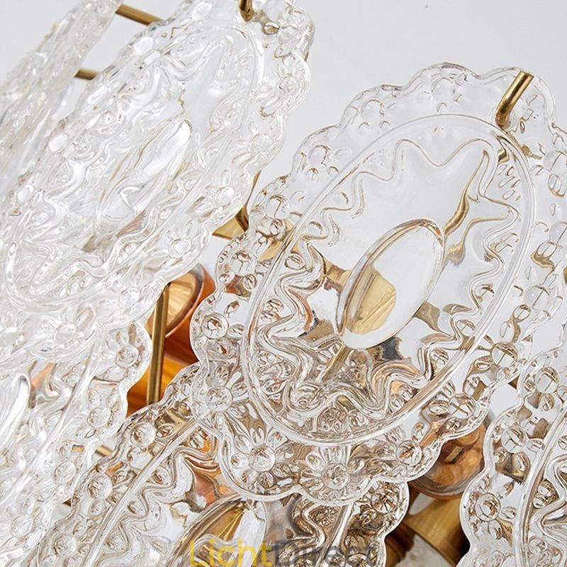 Moderne glazen hanglamp decoratie brons goud kroonluchter