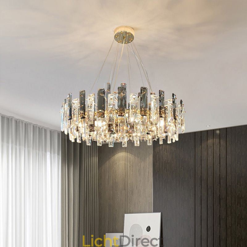 Luxe glazen kroonluchter Europese stijl hanglamp