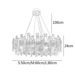 Luxe glazen kroonluchter Europese stijl hanglamp