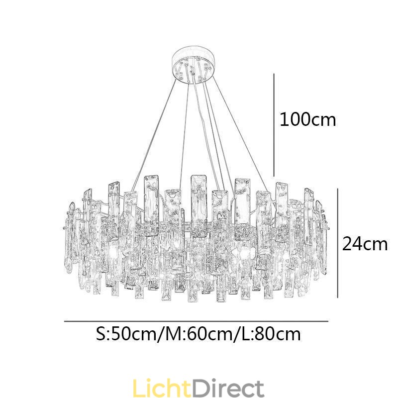 Luxe glazen kroonluchter Europese stijl hanglamp