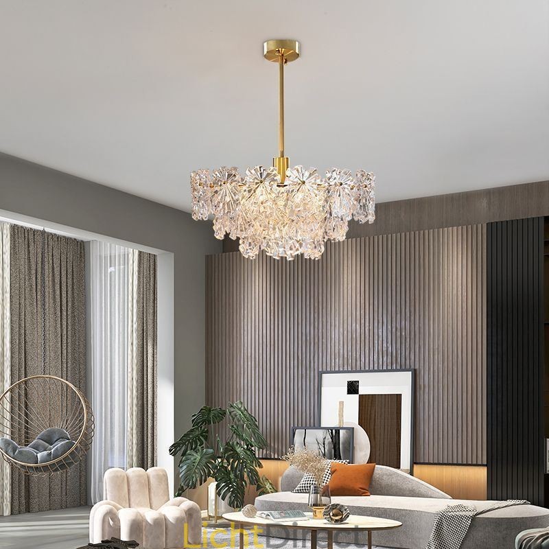 Luxe hanglamp Woondecoratie Glazen kroonluchter Woonkamer