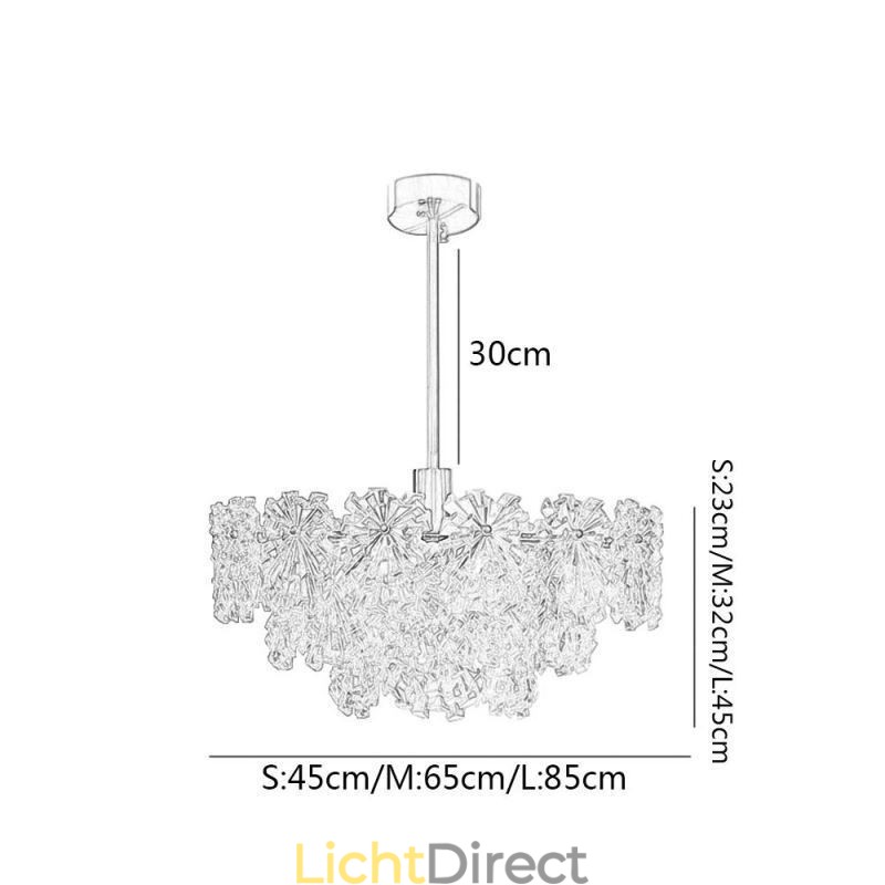 Luxe hanglamp Woondecoratie Glazen kroonluchter Woonkamer