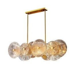 Moderne Spark Disc Kroonluchter Vuurwerk Glazen Hanglamp Woondecoratie Verlichting