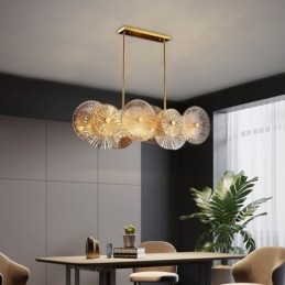 Moderne Spark Disc Kroonluchter Vuurwerk Glazen Hanglamp Woondecoratie Verlichting