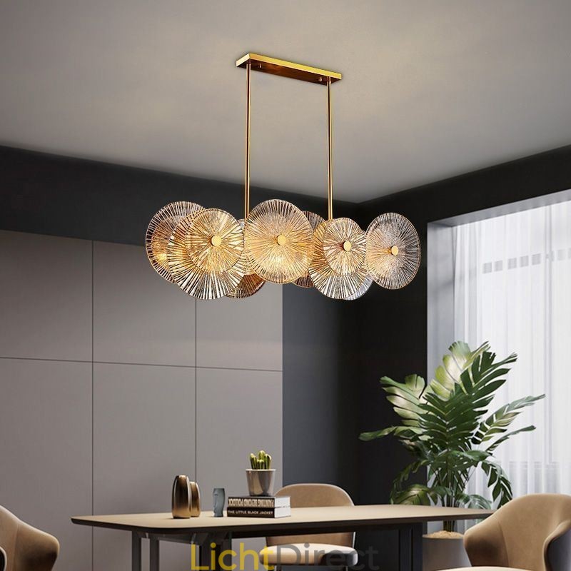 Moderne Spark Disc Kroonluchter Vuurwerk Glazen Hanglamp Woondecoratie Verlichting