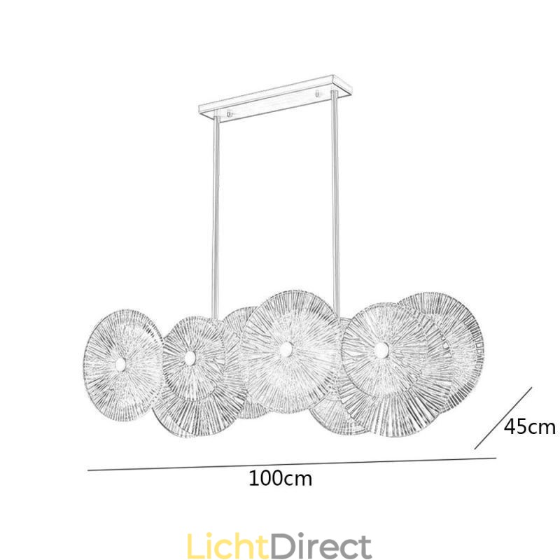 Moderne Spark Disc Kroonluchter Vuurwerk Glazen Hanglamp Woondecoratie Verlichting