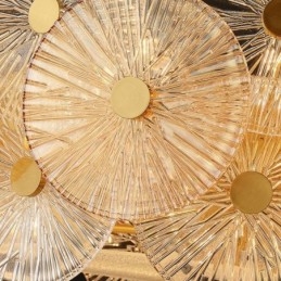 Moderne Spark Disc Kroonluchter Vuurwerk Glazen Hanglamp Woondecoratie Verlichting