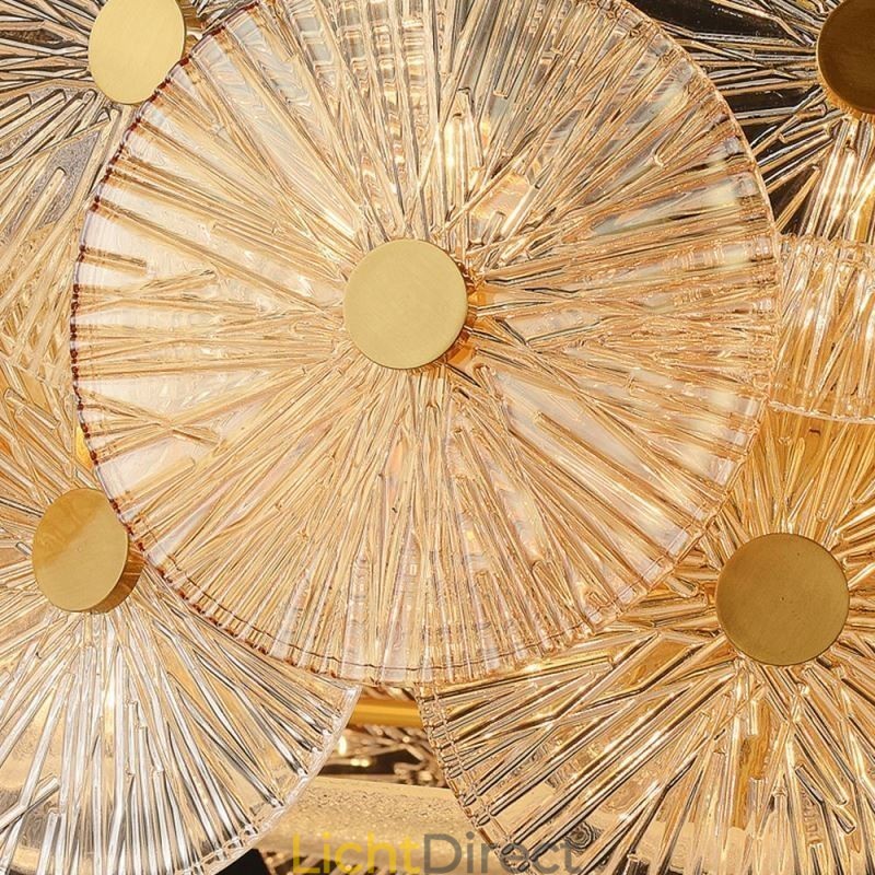 Moderne Spark Disc Kroonluchter Vuurwerk Glazen Hanglamp Woondecoratie Verlichting