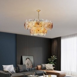 Moderne Spark Disc Kroonluchter Vuurwerk Glazen Hanglamp Home Deco Verlichting
