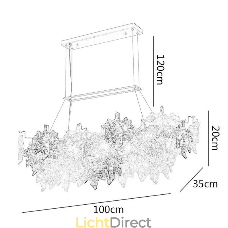 Esdoornblad Hanglamp Woondecoratie Glasverlichting