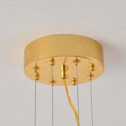Europese glazen hanglamp in waaiervorm, kunstkroonluchter