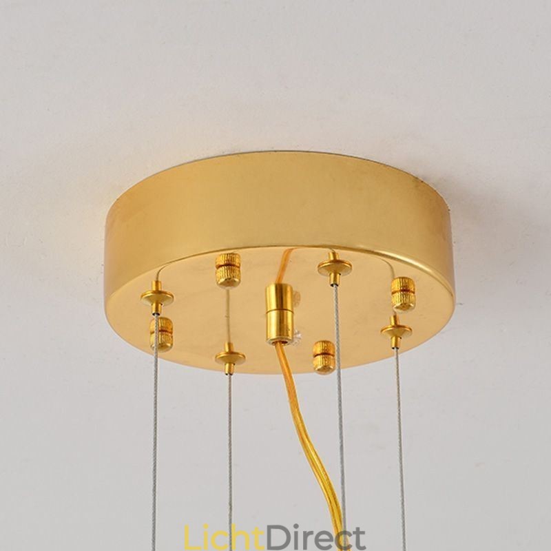 Europese glazen hanglamp in waaiervorm, kunstkroonluchter