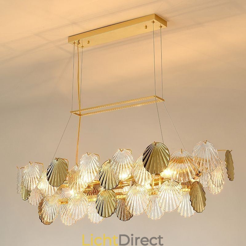 Luxe glazen kroonluchter mode lamp schelpvorm glazen hanglamp