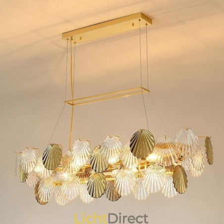 Luxe glazen kroonluchter mode lamp schelpvorm glazen hanglamp Luxe glazen kroonluchter mode lamp schelpvorm glazen hanglamp