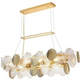 Luxe glazen kroonluchter mode lamp schelpvorm glazen hanglamp