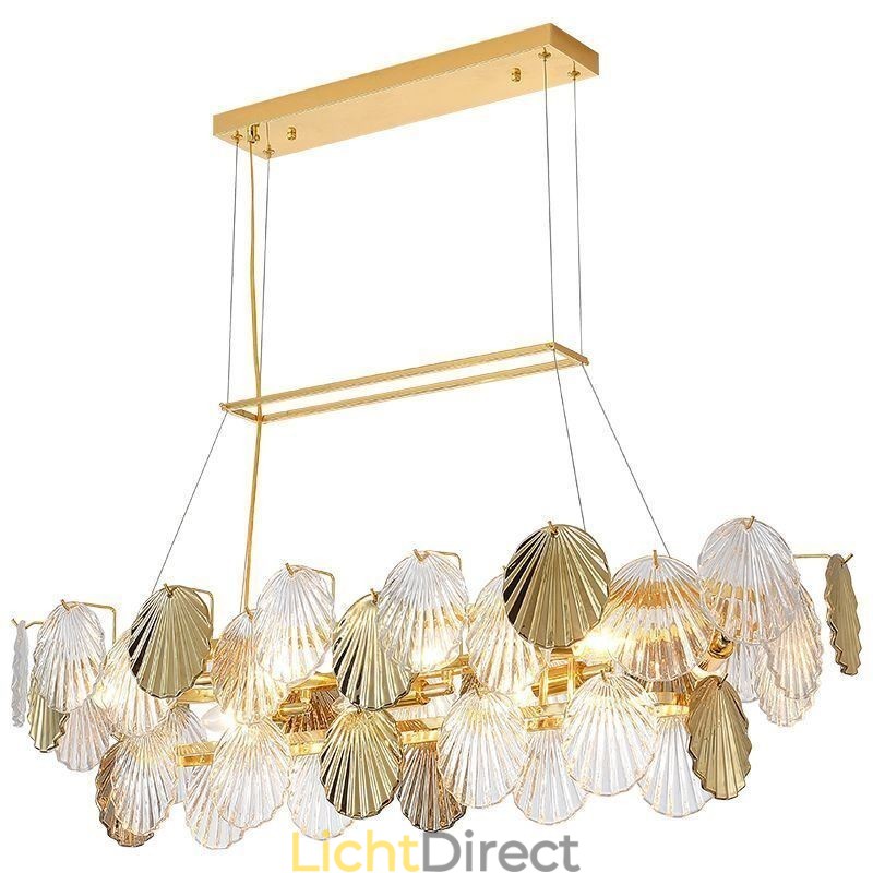 Luxe glazen kroonluchter mode lamp schelpvorm glazen hanglamp