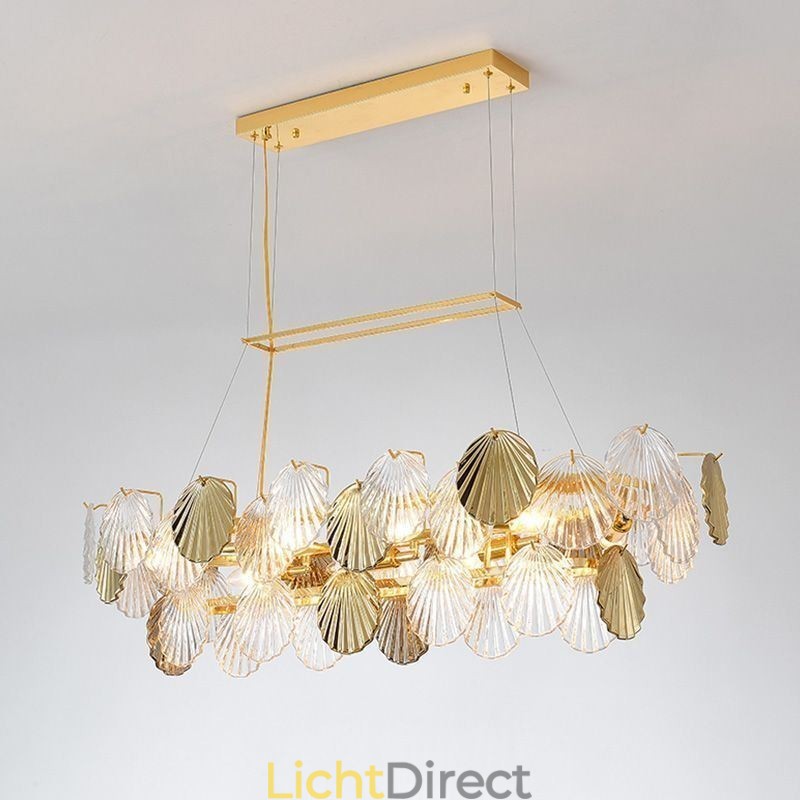 Luxe glazen kroonluchter mode lamp schelpvorm glazen hanglamp