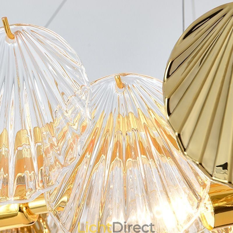 Luxe glazen kroonluchter mode lamp schelpvorm glazen hanglamp