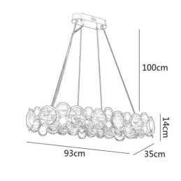 Europese glazen kroonluchter creatieve luxe hanglamp