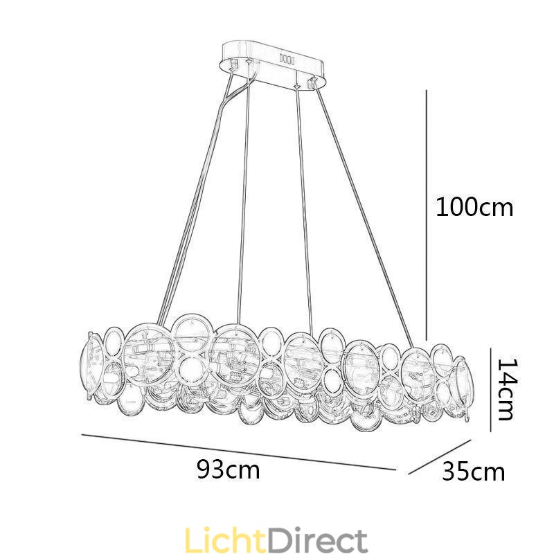 Europese glazen kroonluchter creatieve luxe hanglamp