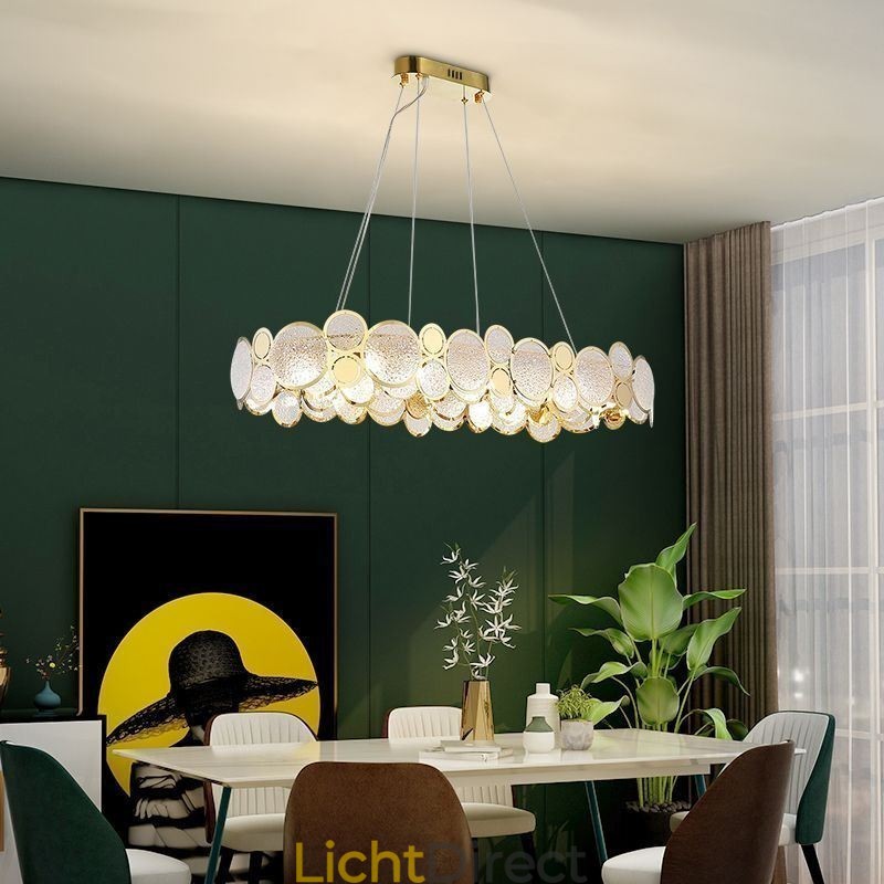 Europese glazen kroonluchter creatieve luxe hanglamp