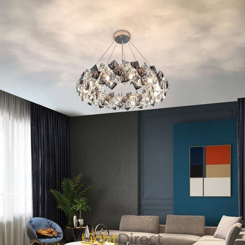 Licht Luxe Glazen Kroonluchter Moderne Minimalistische Hanglamp Woonkamer