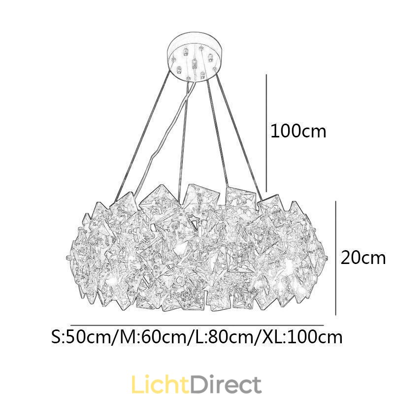 Licht Luxe Glazen Kroonluchter Moderne Minimalistische Hanglamp Woonkamer