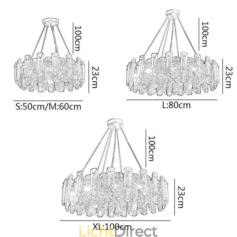 Europese glazen hanglamp luxe hanglamp