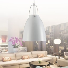 Moderne en gecontracteerde hanglamp met 1 licht van metaal