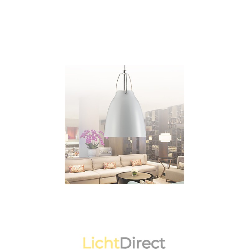Moderne en gecontracteerde hanglamp met 1 licht van metaal
