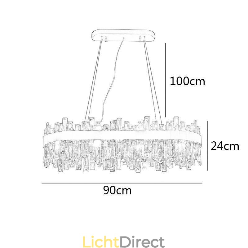 Licht Luxe Kroonluchter Post Moderne Glazen Hanglamp