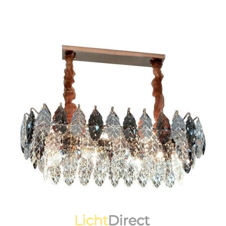 Europese ijzeren hanglamp creatieve blad glazen kroonluchter Europese ijzeren hanglamp creatieve blad glazen kroonluchter