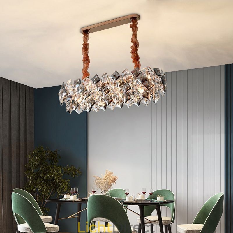 Europese glazen kroonluchter creatieve licht luxe hanglamp