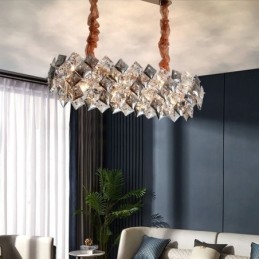 Europese glazen kroonluchter creatieve licht luxe hanglamp