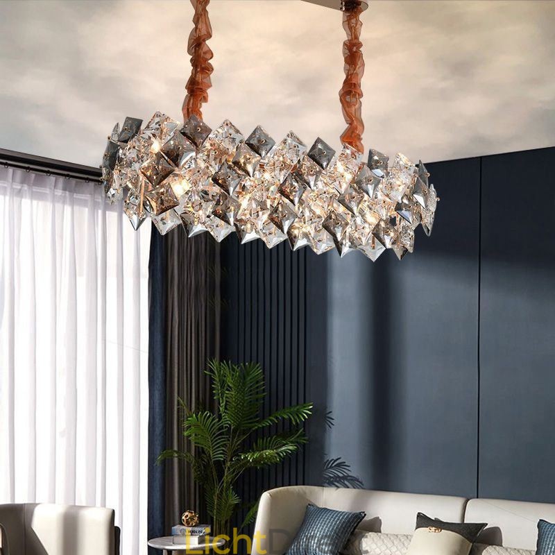 Europese glazen kroonluchter creatieve licht luxe hanglamp