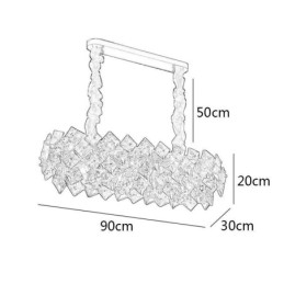 Europese glazen kroonluchter creatieve licht luxe hanglamp
