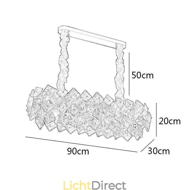 Europese glazen kroonluchter creatieve licht luxe hanglamp