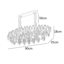 Licht Luxe Hanglamp Woondecoratie Glazen Kroonluchter Woonkamer