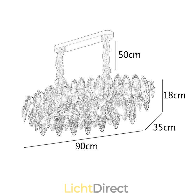 Licht Luxe Hanglamp Woondecoratie Glazen Kroonluchter Woonkamer