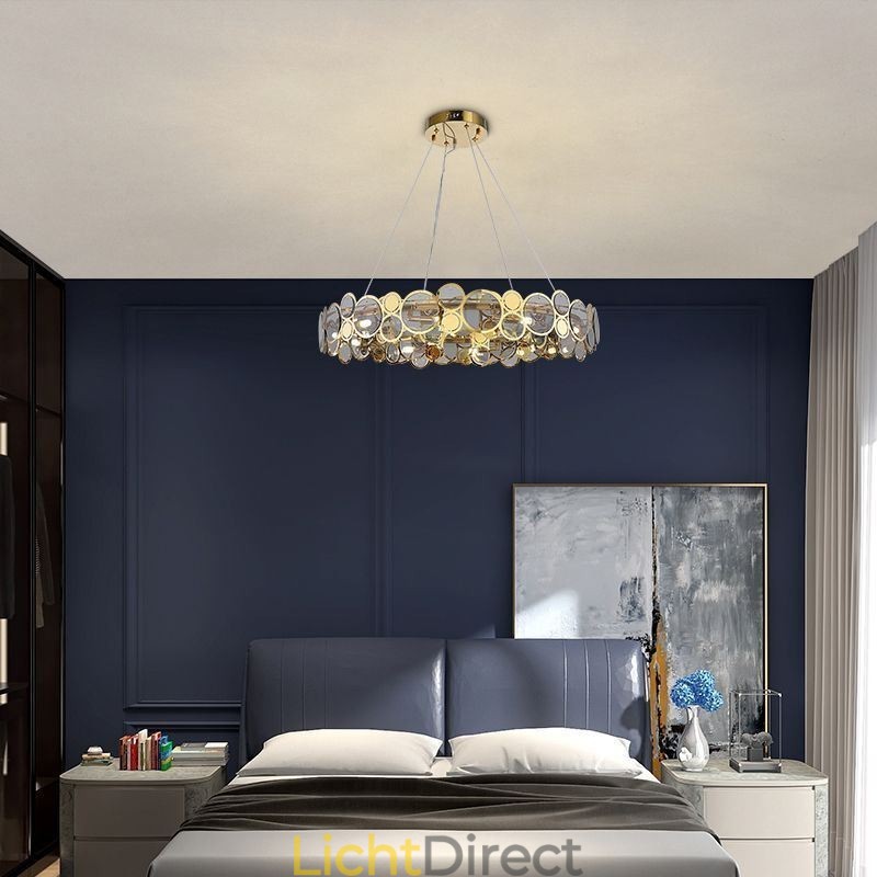 Europese glazen kroonluchter creatieve licht luxe hanglamp