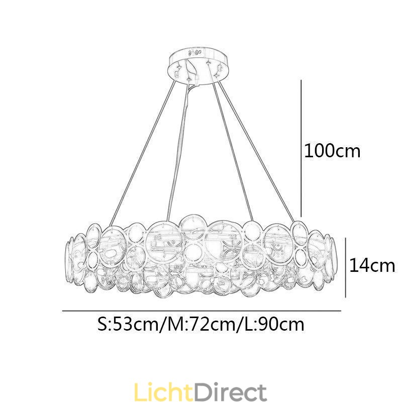 Europese glazen kroonluchter creatieve licht luxe hanglamp