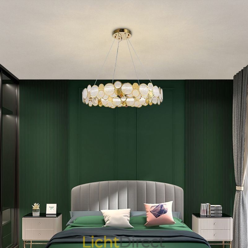 Europese glazen kroonluchter creatieve licht luxe hanglamp