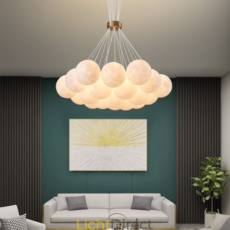 Maanbel kroonluchter moderne 3D-print ballen hanglamp
