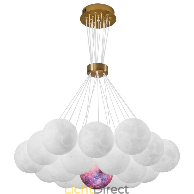 Maanbel kroonluchter moderne 3D-print ballen hanglamp