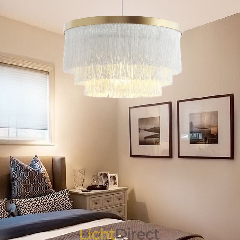 Nordic decoratieve hanglamp warme romantische kwast kroonluchter creatieve hanglamp
