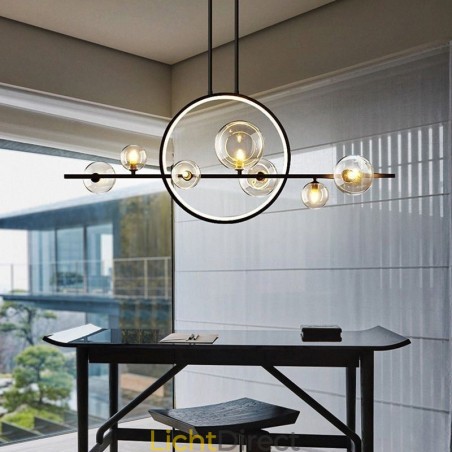 Moderne metalen kroonluchter met heldere glazen bubbels hanglampen Moderne metalen kroonluchter met heldere glazen bubbels hanglampen
