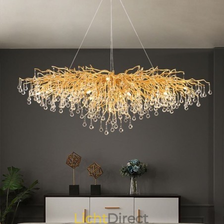 Luxe Kristallen Kroonluchter Goud Modern Plafond Hanglamp Eetkamer Luxe Kristallen Kroonluchter Goud Modern Plafond Hanglamp Eetkamer