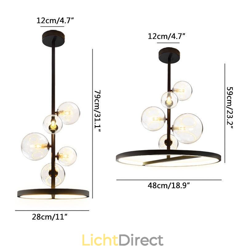 Moderne hanglampen armatuur kroonluchter glazen bubbel hanglamp
