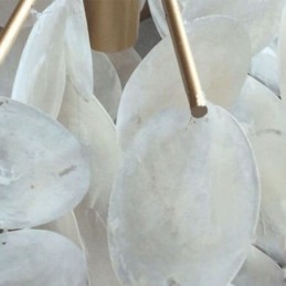 Natuurlijke schelp kroonluchter ronde gelaagde hanglamp eetkamer